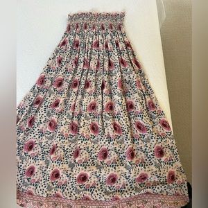 Natalie Martin maxi shirted elastic waist skirt